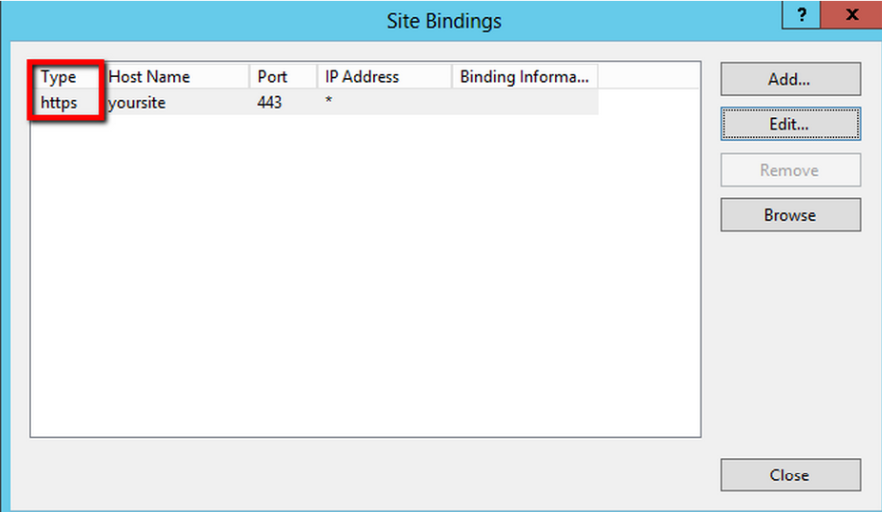 新打开的【站点绑定】窗口选择SSL证书